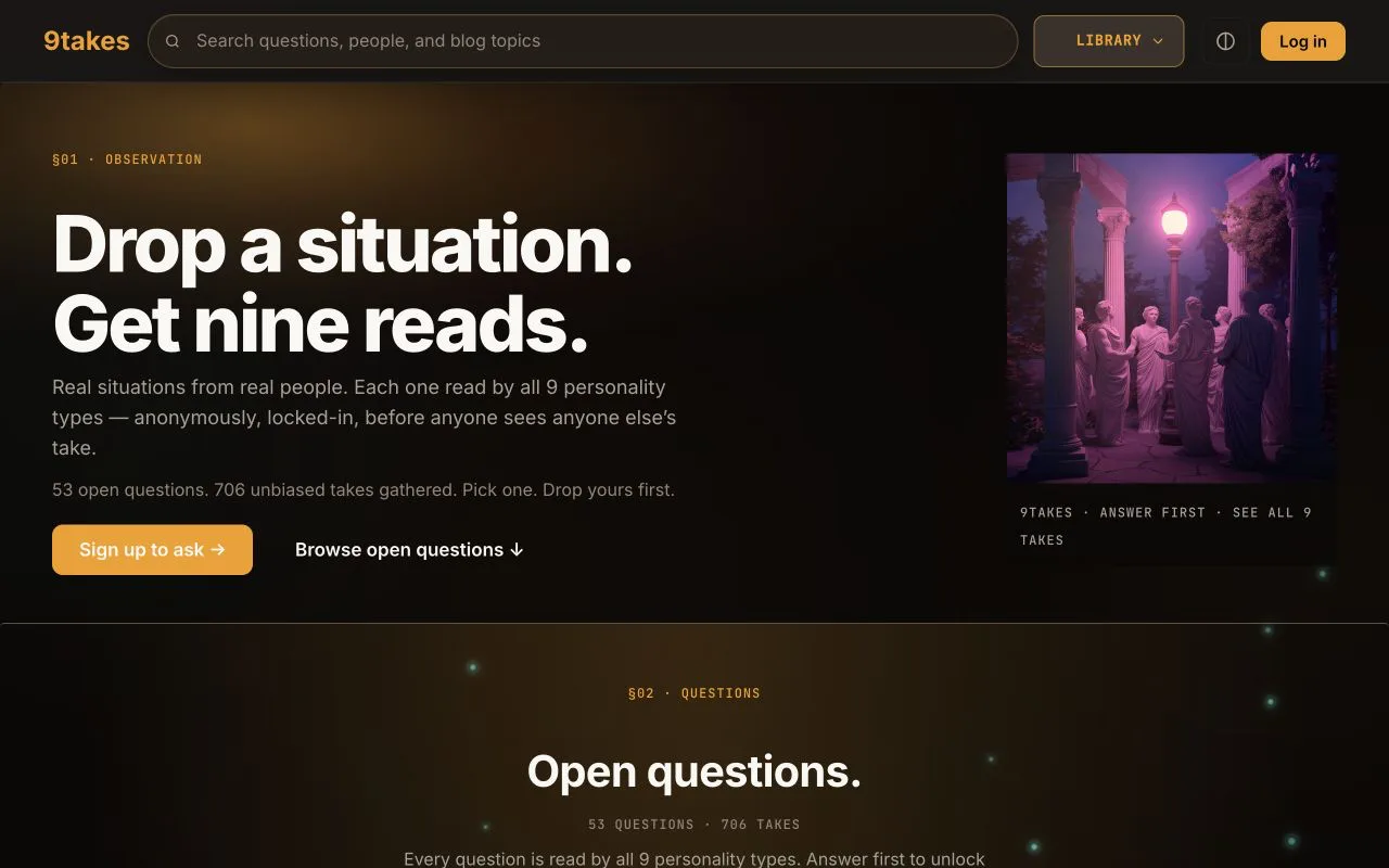 9takes questions page
