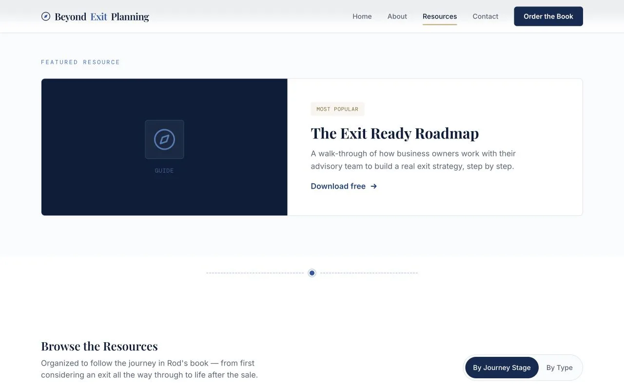 Beyond Exit Planning resource library