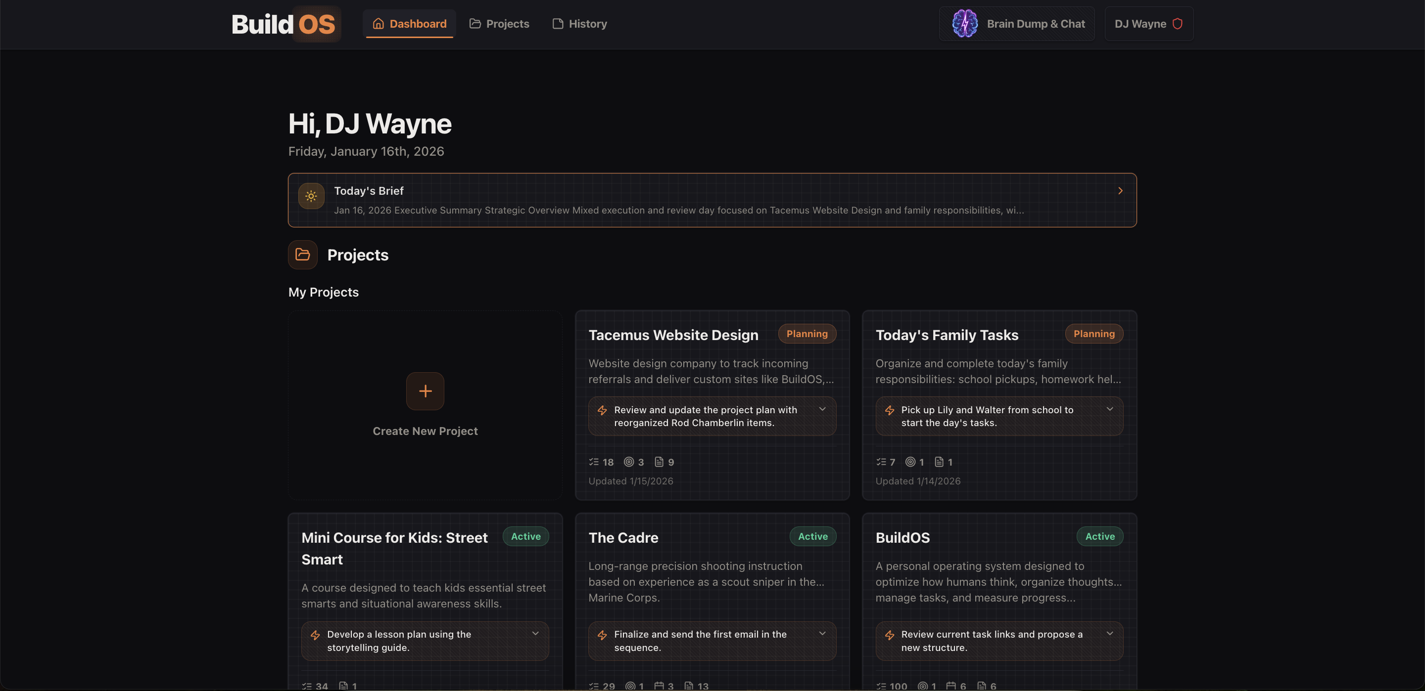Thumbnail: BuildOS dashboard