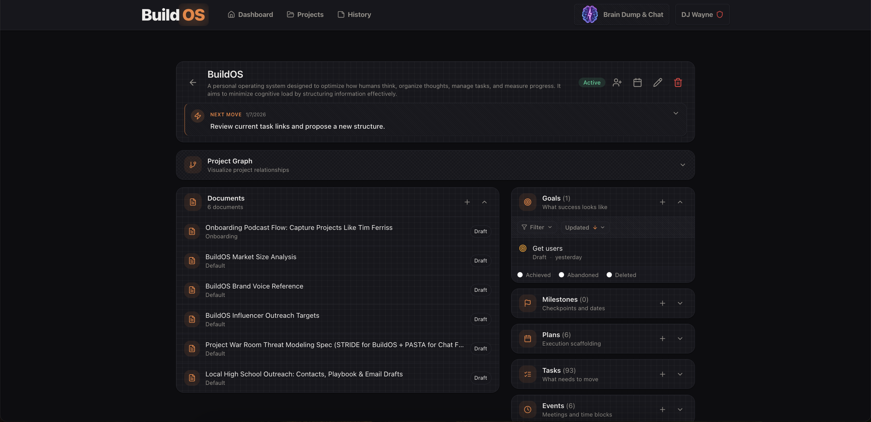 Thumbnail: BuildOS project view