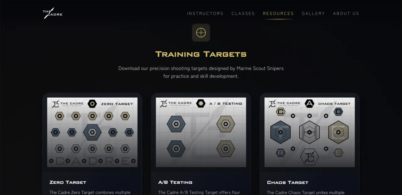 Cadre Training resources